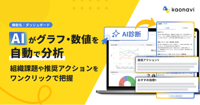 「カオナビ」のダッシュボードにAI診断機能を追加 ～組織課題の抽出や示唆出しなど、意思決定を強力にサポート～