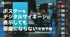 ポスター表示を邪魔しない天気予報パーツ ポスター表示を邪魔しない天気予報パーツ