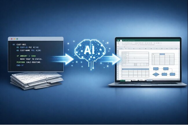 既存プログラム資産（COBOL / Java / PowerBuilder / VB(A)）AIリバースエンジニアリングの解析結果を“そのまま使えるExcel設計書”として出力