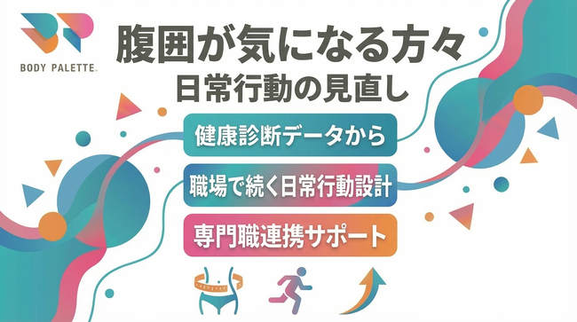 【健康診断データから考える】腹囲が気になりやすい方々に向けた日常行動の見直しを支える専門職連携プログラムを提供いたしました