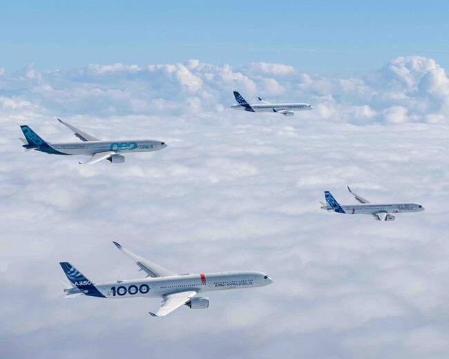 エアバス、2025年度民間航空機部門の受注数、納入数を発表