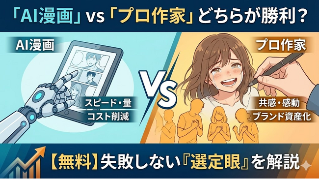 【月間3億PVのアドバイス】「AI漫画」と「プロ作家」ではどちらが勝利する？成果を分ける“決定的な違い”を解説した資料を無料公開