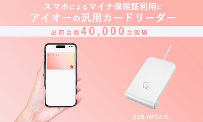 スマホのマイナ保険証利用で出荷台数40,000台を突破！医療機関に馴染みやすいデザインの汎用カードリーダー