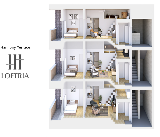 木造３階建てフルロフト「 HarmonyTerrace LOFTRIA -ロフトリア- 」誕生