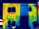結露が発生した原因となる通気胴縁の赤外線画像 結露が発生した原因となる通気胴縁の赤外線画像
