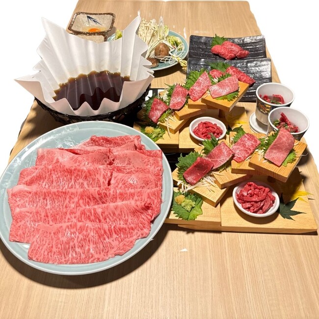成田の「すき焼き・しゃぶしゃぶ・ふぐ専門店 伊佐」、1月20日より和牛すき焼き・しゃぶしゃぶを本格始動！　まず”肉を選ぶ” という新スタイルを展開。記念として2月8日まで和牛メニュー15％OFF