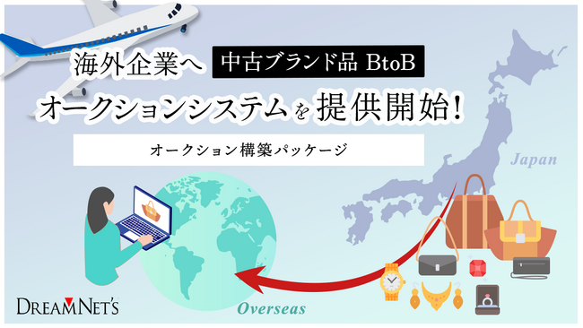海外企業へ中古ブランド品BtoBオークションシステムを提供