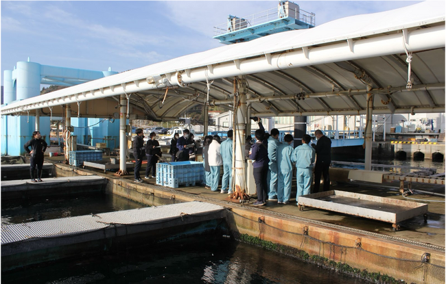 大分県立海洋科学高等学校の生徒とヒラメ養殖を学ぶ！「海洋科学高校体験学習ツアー第四弾」を開催
