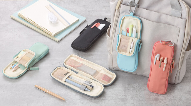 ファスナー半開・全開で使い分け！スぺパにこだわった2WAYペンケース「sleena PENCASE（スリーナペンケース）」を2026年1月下旬に発売