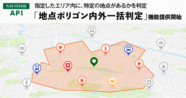 『NAVITIME API』、指定したエリア内に、特定の地点があるかを判定する「地点ポリゴン内外一括判定」機能を提供開始