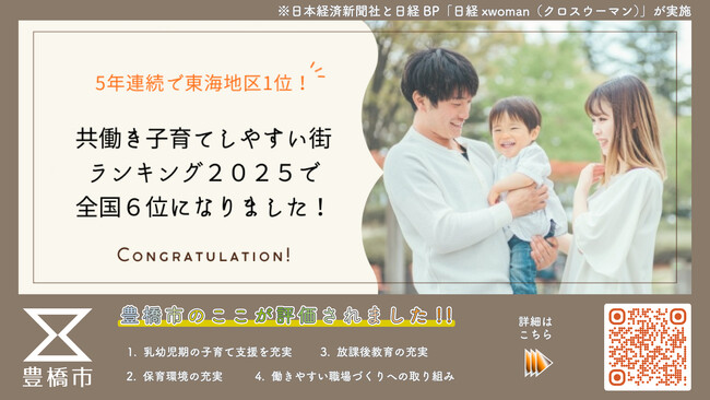 なぜ豊橋市が！？共働き子育てしやすい街ランキングに選ばれた理由