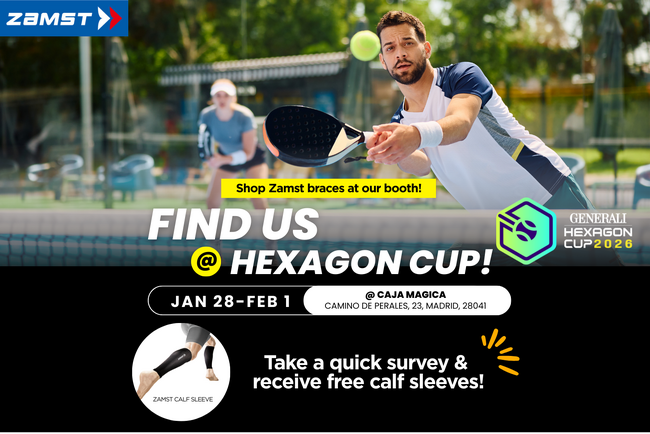 ザムスト、パデル界のトップアスリートが集う国際大会「HEXAGON CUP（ヘキサゴンカップ）」へ特設ブースを出展
