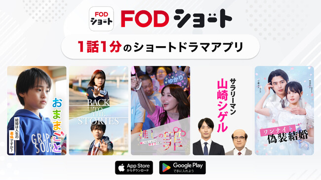 【フジテレビ】フジテレビが運営する縦型ショートドラマアプリ『FOD SHORT』2025年12月のアプリ収益とダウンロード数がリリースから半年、国内ショートドラマパブリッシャーでNo.１に！