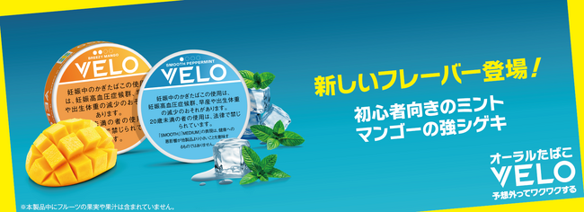 オーラルたばこ「VELO」、初めての方におすすめしたい［1］「ベロ・スムース・ペパーミント・ミディアム」を含む2銘柄を2月2日（月）より新発売