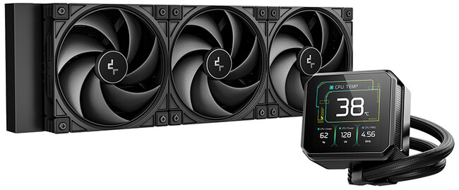 ポンプキャップに3.4インチのLCDパネルを搭載する水冷一体型CPUクーラー、DeepCool社製「SPARTACUS 360」を発表