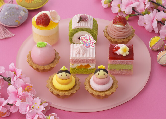 【銀座コージーコーナー】1月23日から、ひなまつりケーキの予約受付スタート！かわいいプチケーキアソートや縁起のよい扇形ケーキなど、全7種類
