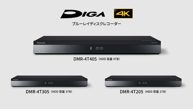 ブルーレイディスクレコーダー新製品 4Kチューナー内蔵ディーガ 3機種を発売