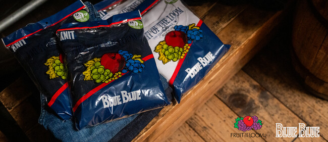 【FRUIT OF THE LOOM × BLUE BLUE】1パック仕様のニットライク ロングスリーブTシャツを1月23日より発売