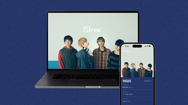 大阪出身の4人組ロックバンド「TRACK15」のファンクラブサイト「15tree」を「FAM」にてリリース
