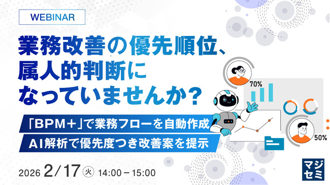 『業務改善の優先順位、属人的判断になっていませんか？』というテーマのウェビナーを開催