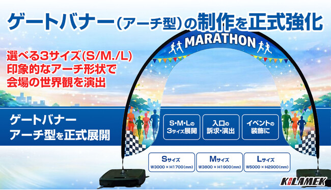 ゲートバナー（アーチ型）の制作を正式強化