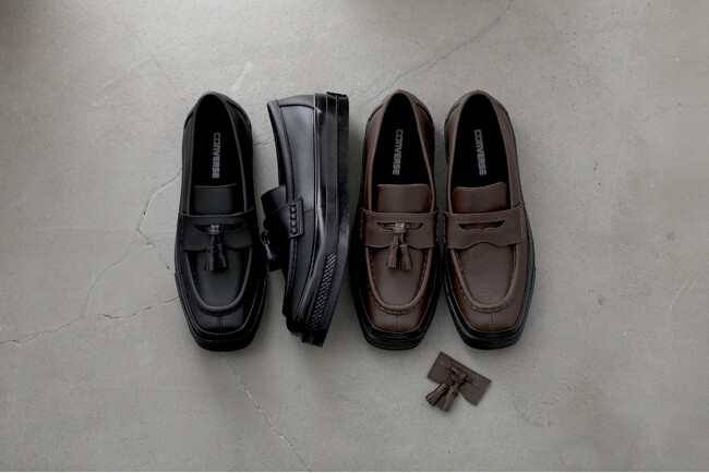 タッセル着脱仕様の上質なレザーアッパーのローファースニーカー「ALL STAR SQUARETOE LOAFER」が登場
