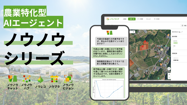 東大発農業AIスタートアップのきゅうりトマトなすび、農業特化型AIエージェントサービス群「ノウノウシリーズ」の提供を開始