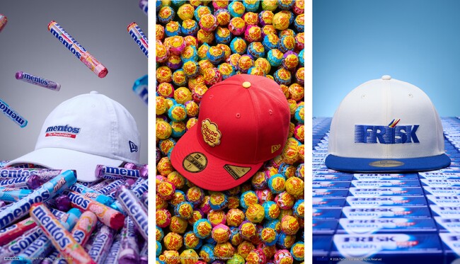 【ニューエラ】mentos / Chupa Chups / FRISKとの初コラボコレクションを2月5日（木）に発売
