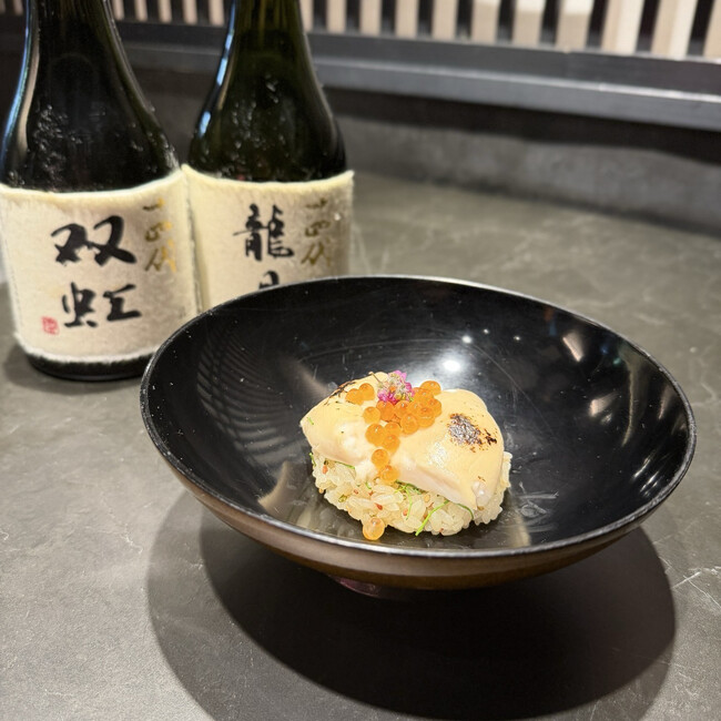 【2月/麻布十番】”フグの白子といくら”を使用した超贅沢特別料理付きおまかせコースをご提供！黒龍 石田屋/二左衛門が飲めるプランも！