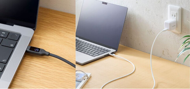 充電状況がひと目で分かる！電力ディスプレイ付きのUSB Type-Cケーブル&延長ケーブルを新発売