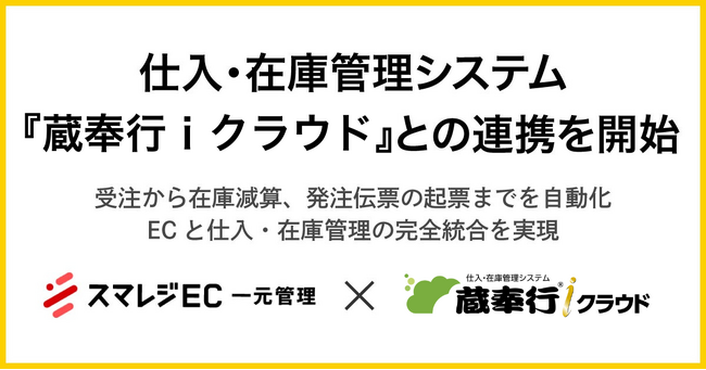仕入・在庫管理システム『蔵奉行iクラウド』との連携を開始