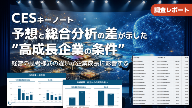 【調査報告】CES Keynote 予測分析で分かった“高成長企業の分岐点”