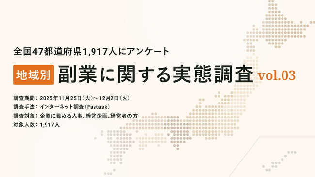 副業マッチングサービス『lotsful』、地域別の副業実態調査を全国1,917人に実施