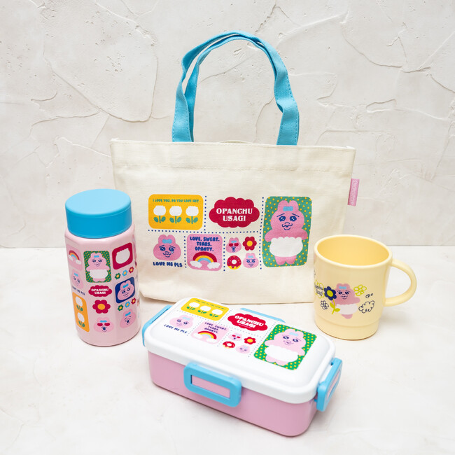 【おぱんちゅうさぎ】レトロでポップな世界観が魅力！スケーター カラフルな新作ランチグッズ4種