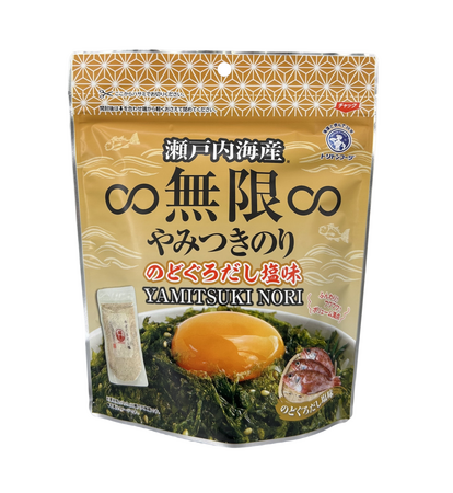 累計販売数360万個超えの「∞無限∞のりシリーズ」からふわっと香るのどぐろの旨みで箸が止まらない「瀬戸内海産∞無限∞やみつきのり のどぐろだし塩味」新発売！