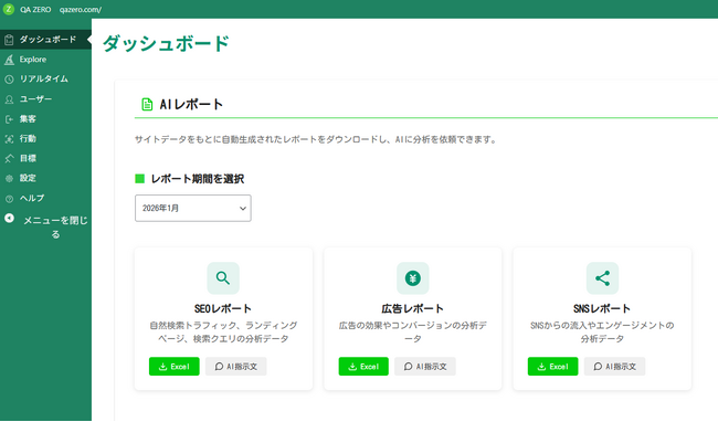Cookieレス時代のサイト改善を「AIにお任せ」。QA ZERO、1st Partyデータから施策を自動提案する新機能「AIレポート」を提供開始