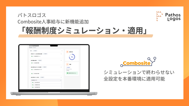 パトスロゴス、Combosite人事給与に新機能「報酬制度シミュレーション・適用」を追加