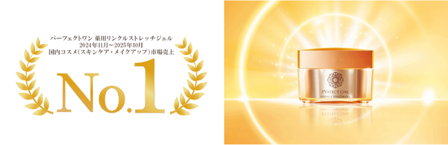 「パーフェクトワン 薬用リンクルストレッチジェル」が国内コスメ（スキンケア・メイクアップ）市場で売上No.１を獲得！（2024年11月～2025年10月累計）