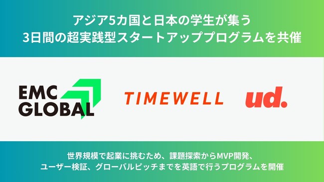 【東京】アジア5カ国と日本の学生が集う3日間の超実践型スタートアッププログラムを共催します