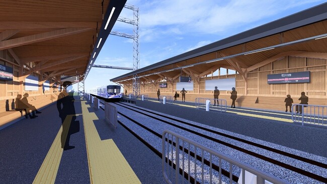 和歌山県産「紀州材」を活用した池上線石川台駅“木になるリニューアル”が始まります！