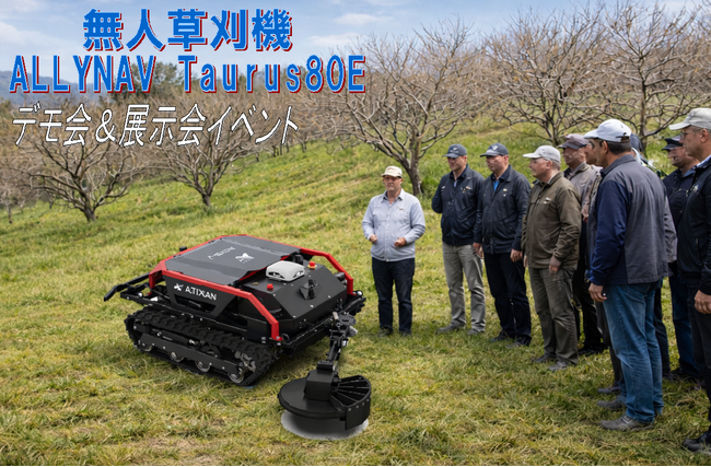 無人草刈機 「ALLYNAV Taurus80E」2月 全国デモ会・展示会を開催