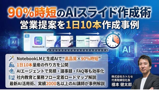 【2/5(木)登壇】90%時短のAIスライド作成術:営業提案を1日10本作成する事例を解説
