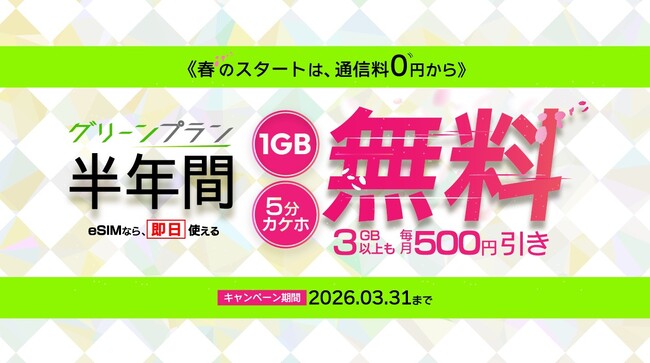 通信費の“常識”を覆す。エックスモバイル、5分かけ放題付きグリーンプランで半年間「実質0円」キャンペーンを開始