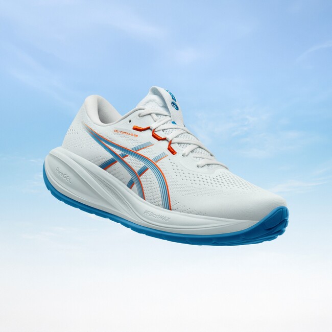 やわらかい接地感と適度な反発性を備えたランニングシューズ「GEL-CUMULUS 28」を発売
