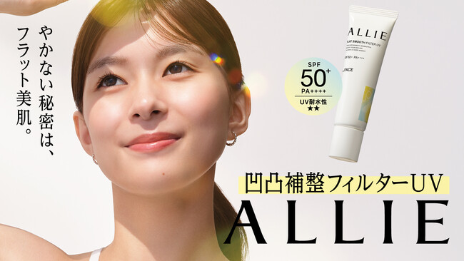 日やけ止めが塗りムラになりやすい「肌の微細な凹凸」に着目。アリィーから凹凸補整フィルターUV登場。