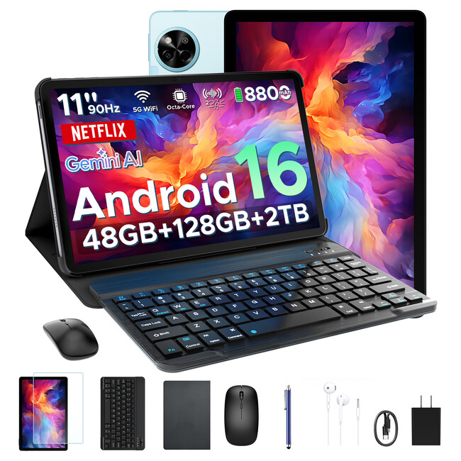 【2026最新登場】Gemini AI搭載Android16タブレット「AORLYM P11」11インチ大画面×キーボード付き6点セットを新発売
