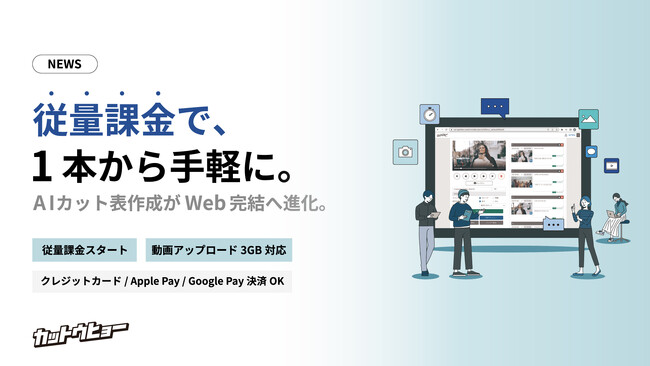 映像制作DX「カットウヒョー」、契約手続不要の「都度利用・Web完結」へ完全移行。大手広告代理店グループも続々導入