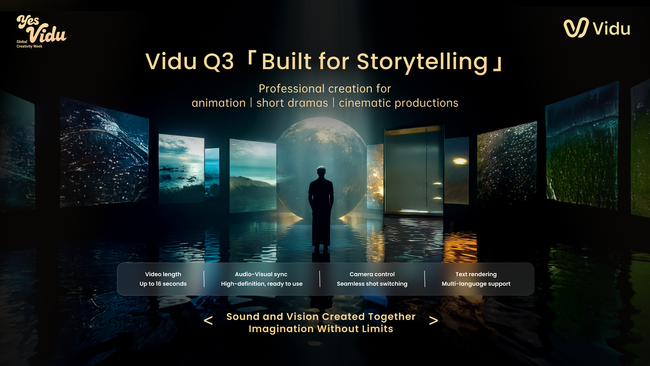 AI動画生成『Vidu』、グローバルイベントで大規模アップデート発表！業界初の音声・映像統合生成『Vidu Q3』で制作時間を劇的短縮！