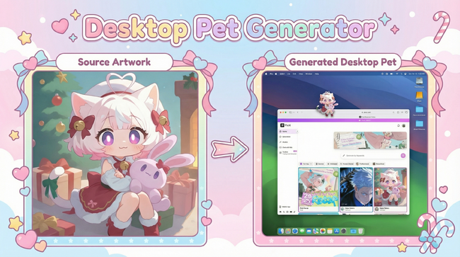 AI創作を牽引する「PixAI」、キャラクター体験を拡張するデスクトップペット生成ツールを公開