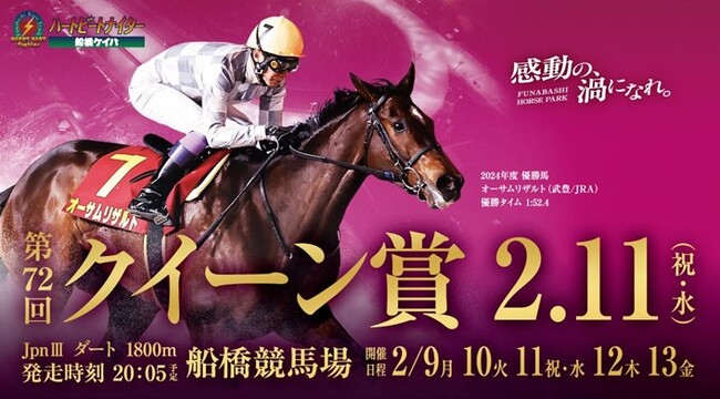 船橋ケイバ 第11回開催〔2月9日（月）～2月13日（金）〕第11回はクイーン賞（JpnIII）開催！